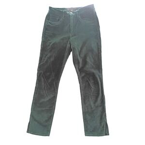 3 x 1 "Higher Ground" Green Velvet Women's Pants High Rise Slim Fit 28 x 26 1/2